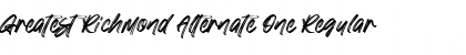 Download Greatest Richmond Alternate One Font Download Greatest Richmond Alternate One Font