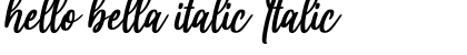 Download hello bella italic Font Download hello bella italic Font