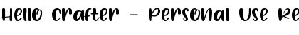 Download Hello Crafter - Personal Use Font Download Hello Crafter - Personal Use Font