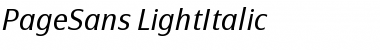Download PageSans-LightItalic Font Download PageSans-LightItalic Font
