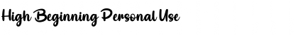 Download High Beginning Font Download High Beginning Font