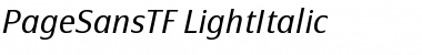 Download PageSansTF-LightItalic Font Download PageSansTF-LightItalic Font