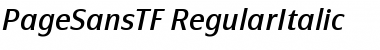 Download PageSansTF-RegularItalic Font Download PageSansTF-RegularItalic Font