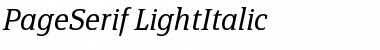 Download PageSerif-LightItalic Font Download PageSerif-LightItalic Font
