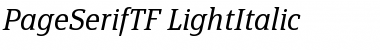 Download PageSerifTF-LightItalic Font Download PageSerifTF-LightItalic Font