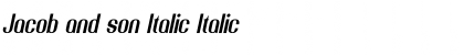 Download Jacob and son Italic Font Download Jacob and son Italic Font