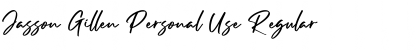 Download Jasson Gillen Personal Use Font Download Jasson Gillen Personal Use Font