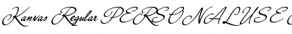 Download Kanvas Regular PERSONAL USE Font Download Kanvas Regular PERSONAL USE Font