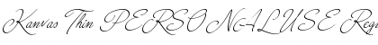 Download Kanvas Thin PERSONAL USE Font Download Kanvas Thin PERSONAL USE Font