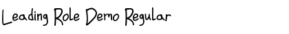 Download Leading Role Demo Font Download Leading Role Demo Font