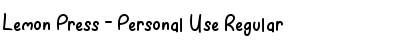 Download Lemon Press - Personal Use Font Download Lemon Press - Personal Use Font
