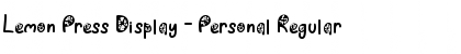 Download Lemon Press Display - Personal Font Download Lemon Press Display - Personal Font