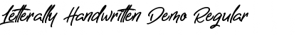 Download Letterally Handwritten Demo Font Download Letterally Handwritten Demo Font