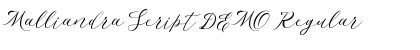 Download Malliandra Script DEMO Font Download Malliandra Script DEMO Font