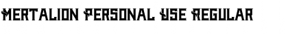 Download Mertalion Personal Use Font Download Mertalion Personal Use Font