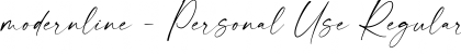 Download modernline - Personal Use Font Download modernline - Personal Use Font