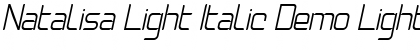 Download Natalisa Light Italic Demo Font Download Natalisa Light Italic Demo Font