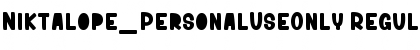 Download Niktalope_PersonalUseOnly Font Download Niktalope_PersonalUseOnly Font