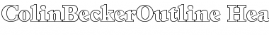 Download ColinBeckerOutline-Heavy Font Download ColinBeckerOutline-Heavy Font