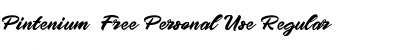 Download Pintenium Free Personal Use Font Download Pintenium Free Personal Use Font