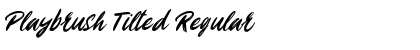 Download Playbrush Tilted Font Download Playbrush Tilted Font