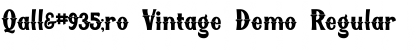 Download QallΧro Vintage Demo Font Download QallΧro Vintage Demo Font