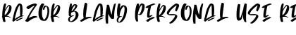 Download Razor Bland Personal Use Font Download Razor Bland Personal Use Font