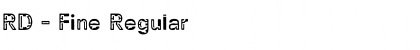 Download RD - Fine Font Download RD - Fine Font