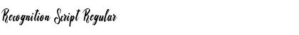 Download Recognition Script Font Download Recognition Script Font