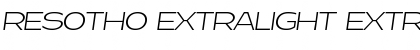 Download Resotho Extralight Font Download Resotho Extralight Font