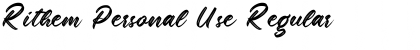 Download Rithem Personal Use Font Download Rithem Personal Use Font