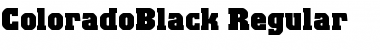 Download ColoradoBlack Font Download ColoradoBlack Font