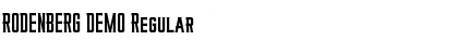 Download RODENBERG DEMO Font Download RODENBERG DEMO Font