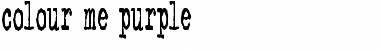 Download colour me purple Font Download colour me purple Font