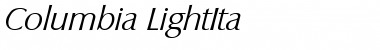 Download Columbia-LightIta Font Download Columbia-LightIta Font