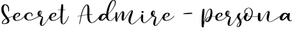 Download Secret Admire - Personal Use Font Download Secret Admire - Personal Use Font