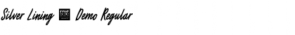Download Silver Lining - Demo Font Download Silver Lining - Demo Font