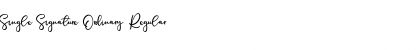 Download Single Signature Ordinary Font Download Single Signature Ordinary Font