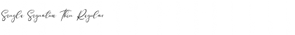 Download Single Signature Thin Font Download Single Signature Thin Font
