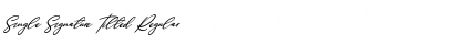 Download Single Signature Tilted Font Download Single Signature Tilted Font