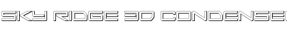 Download Sky Ridge 3D Condensed Font Download Sky Ridge 3D Condensed Font