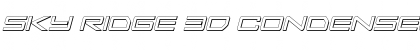Download Sky Ridge 3D Condensed Italic Font Download Sky Ridge 3D Condensed Italic Font