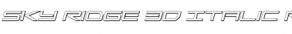 Download Sky Ridge 3D Italic Font Download Sky Ridge 3D Italic Font