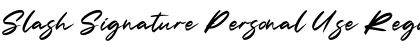 Download Slash Signature Personal Use Font Download Slash Signature Personal Use Font