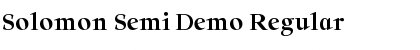 Download Solomon Semi Demo Font Download Solomon Semi Demo Font