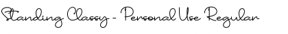Download Standing Classy - Personal Use Font Download Standing Classy - Personal Use Font
