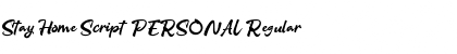 Download Stay Home Script_PERSONAL Font Download Stay Home Script_PERSONAL Font
