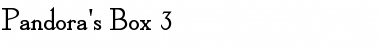 Download Pandora's Box 3 Font Download Pandora's Box 3 Font