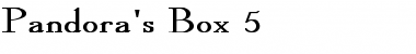 Download Pandora's Box 5 Font Download Pandora's Box 5 Font