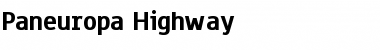 Download Paneuropa Highway Font Download Paneuropa Highway Font